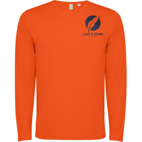 T-shirt personnalisable unisexe manches longues polyester recyclé Estoril
