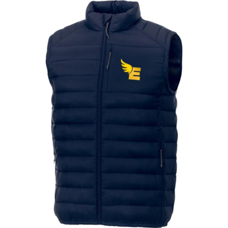 Bodywarmer publicitaire recyclé homme avec poche poitrine Pallas