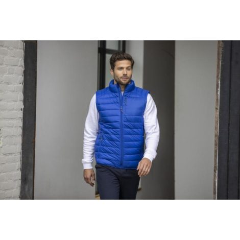 Bodywarmer publicitaire recyclé homme avec poche poitrine Pallas