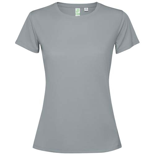 T-shirt personnalisé femme manches courtes polyester recyclé Estoril Gris