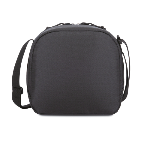 Vue arrière du sac isotherme publicitaire en tissu recyclé