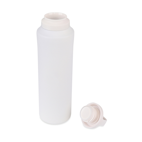 Bouteille Aviana™ Rowan blanche en acier recyclé avec bouchon séparé