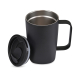 Intérieur du mug Aviana™ Rowan noir avec couvercle amovible