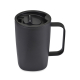 Mug noir isotherme Aviana™ Rowan avec couvercle anti-éclaboussures