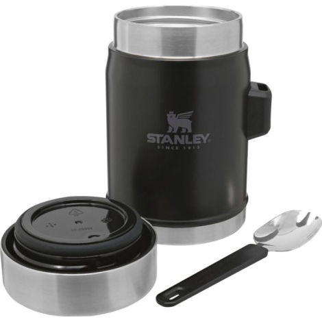 Bocal alimentaire Stanley avec spork et couvercle séparés en présentation kit