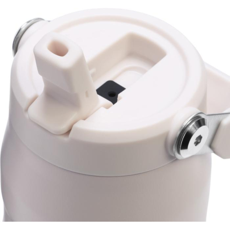 Zoom sur le bouchon avec paille rabattable du modèle IceFlow Stanley