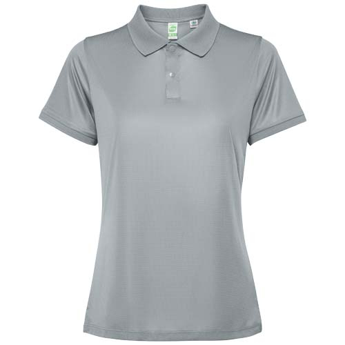 Polo promotionnel femme manches courtes recyclé Tormo ROLY Gris