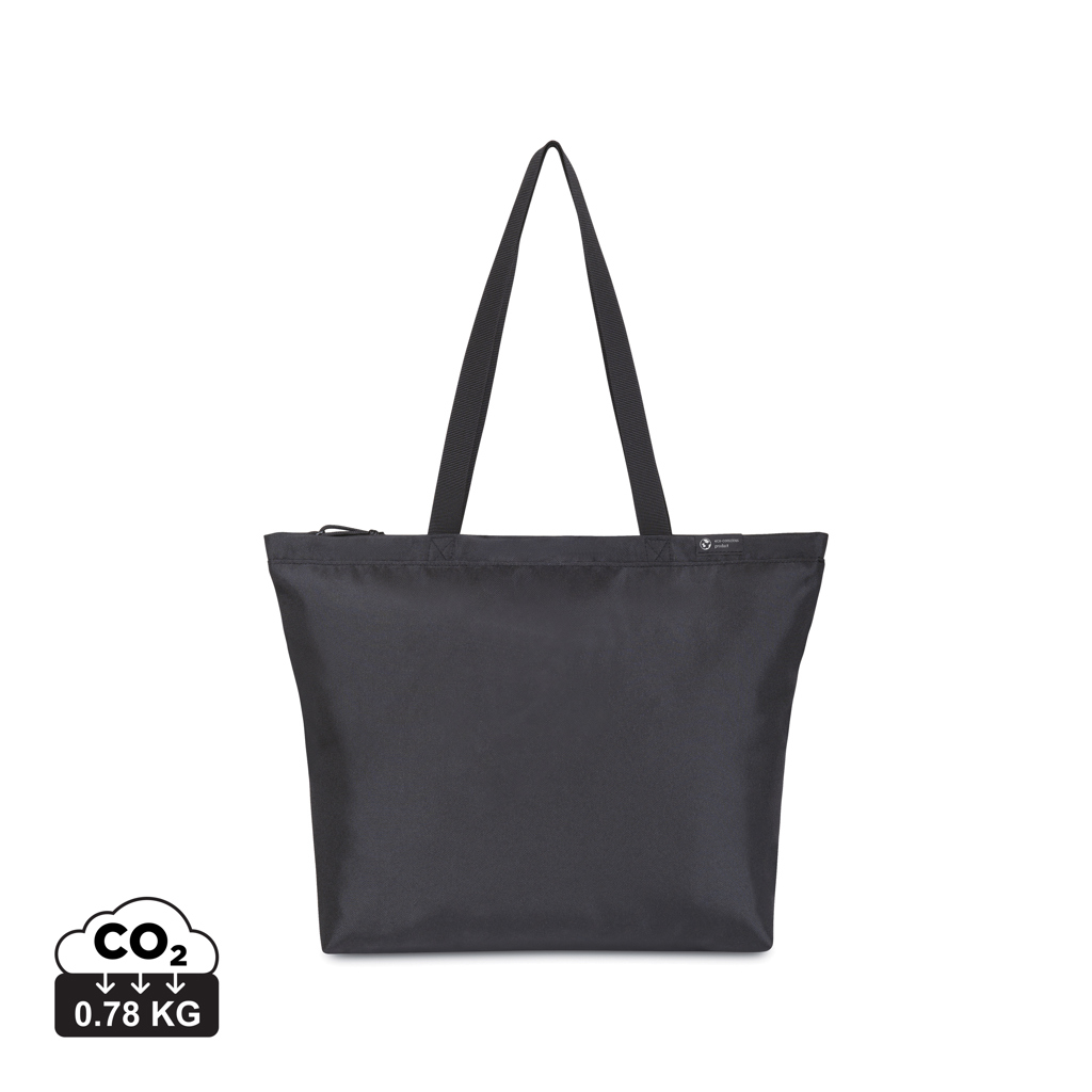 Sac shopping tote promotionnel en tissu recyclé AWARE™ Noir