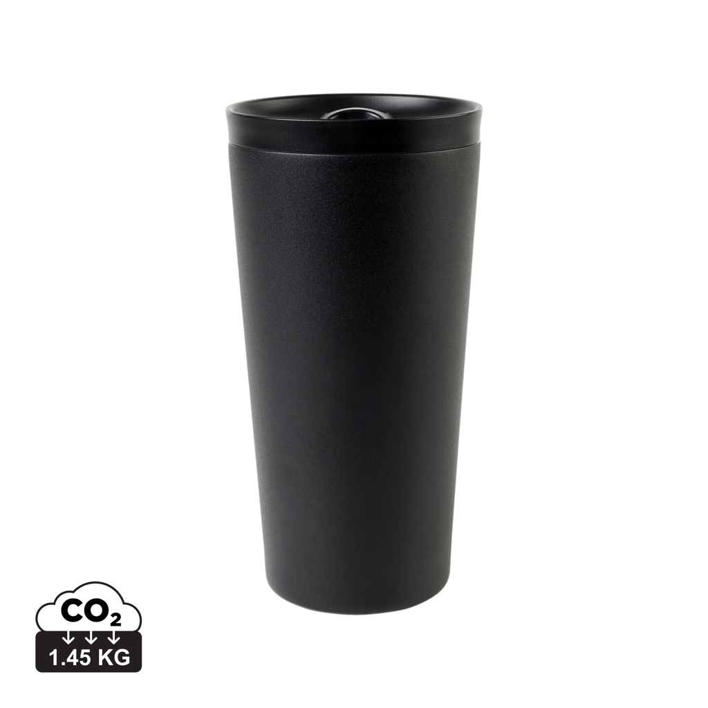 Mug isotherme 500ml en acier recyclé à personnaliser Aviana™ Rowan Noir