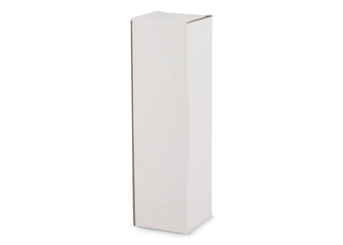 Boîte-cadeau personnalisée pour bouteilles 7,7x26 cm Blanc