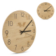 Horloge murale personnalisable en bambou design épuré