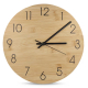 Horloge murale personnalisable en bambou design épuré