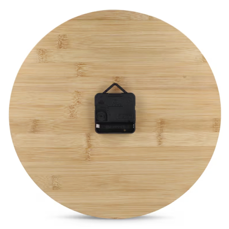 Horloge murale personnalisable en bambou design épuré