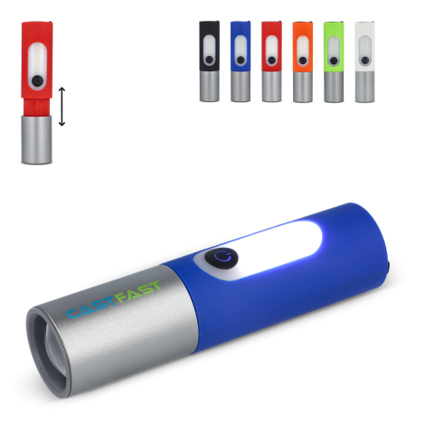 Lampe de poche LED personnalisée rechargeable 10W zoom 300lm