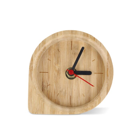 Horloge de bureau promotionnelle bambou design goutte Droplet