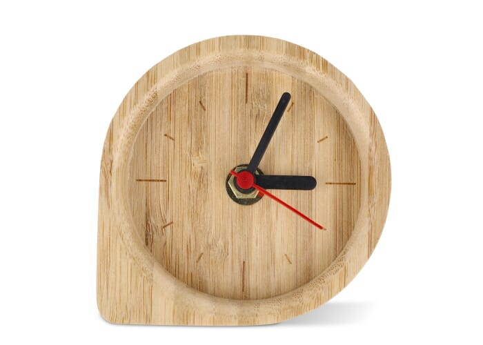 Horloge de bureau promotionnelle bambou design goutte Droplet Nature