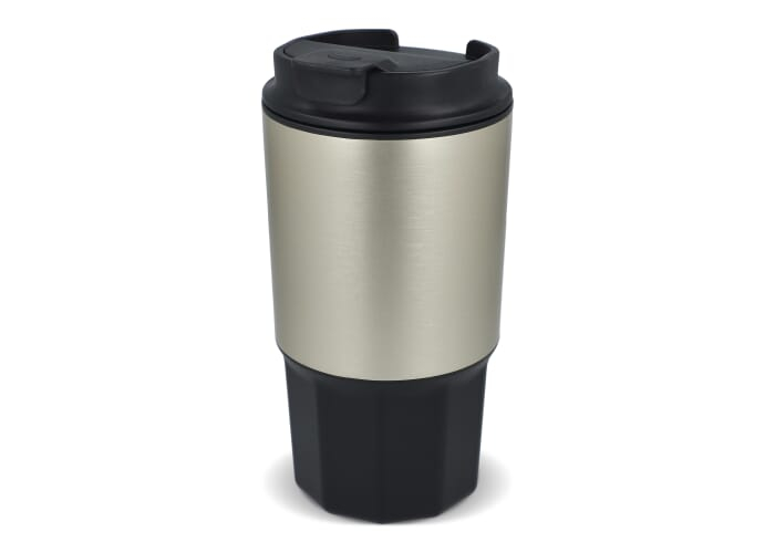 Mug promotionnel 450ml inox et silicone double paroi Silva Noir