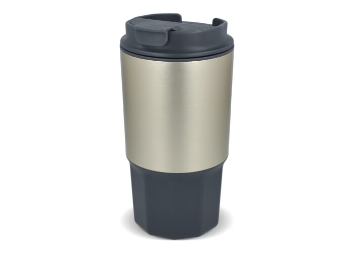 Mug promotionnel 450ml inox et silicone double paroi Silva Gris