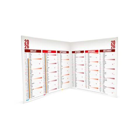 Calendrier bancaire publicitaire carré - origami