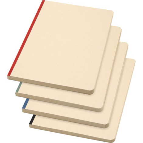 Carnets publicitaires Liliana empilés avec reliures de couleurs différentes