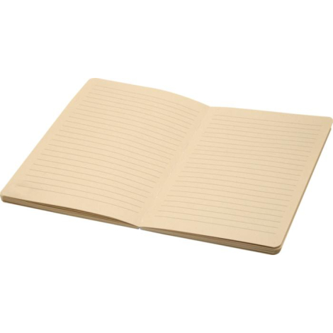 Carnet publicitaire Liliana ouvert avec pages lignées en papier naturel