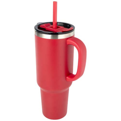 Mug publicitaire inox recyclé 1200ml avec paille Sydney