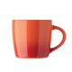 Mug rouge à marquage latéral ou 360°, posé sur fond neutre