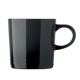 Mug en céramique noir personnalisable présenté de profil en contexte neutre