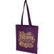 Sac shopping personnalisé violet Madras Blend avec marquage visible sur la face avant