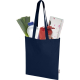 Sac shopping Madras Blend bleu marine rempli, porté à l'épaule