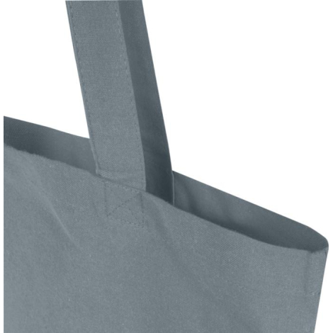 Zoom sur couture renforcée des anses du sac shopping Madras Blend gris
