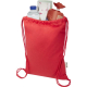 Sac à cordon rouge Oregon Blend rempli, vu de dos en situation