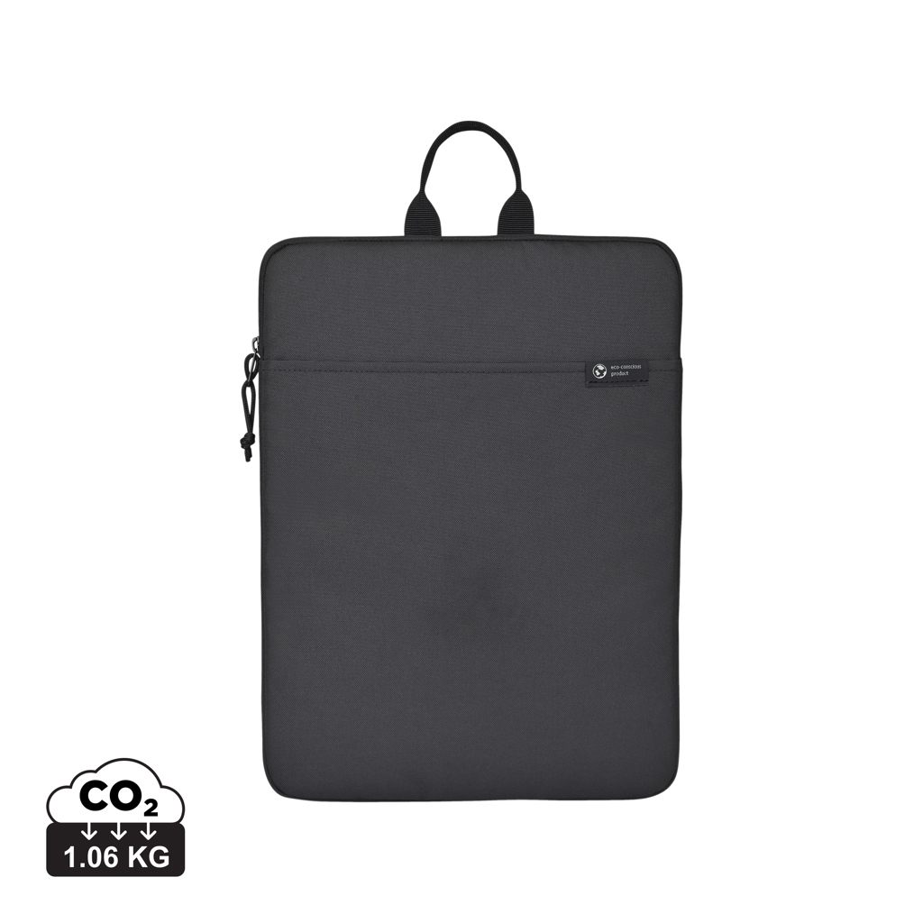 Housse ordinateur publicitaire 16'' en rPET Renew Noir