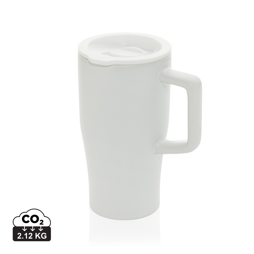 Mug personnalisé 490 ml en céramique Quencher Blanc
