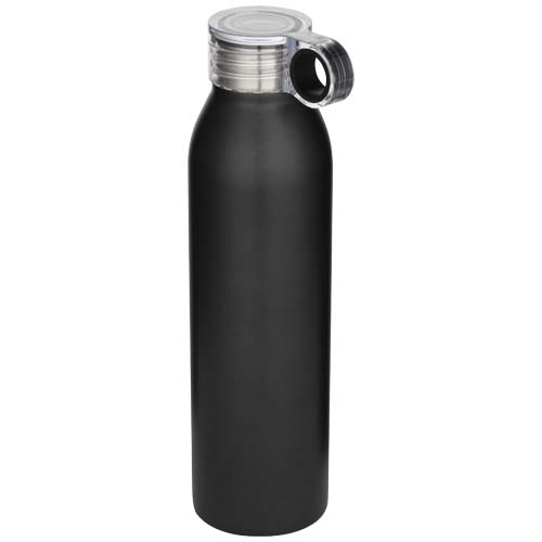 Bouteille promotionnelle 650 ml en inox recyclé Grom Noir