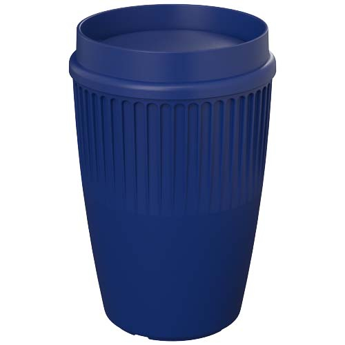 Gobelet publicitaire 350 ml avec couvercle 360° Cirrus Bleu