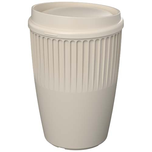 Gobelet promotionnel 350 ml avec couvercle discret Cirrus Sandstone