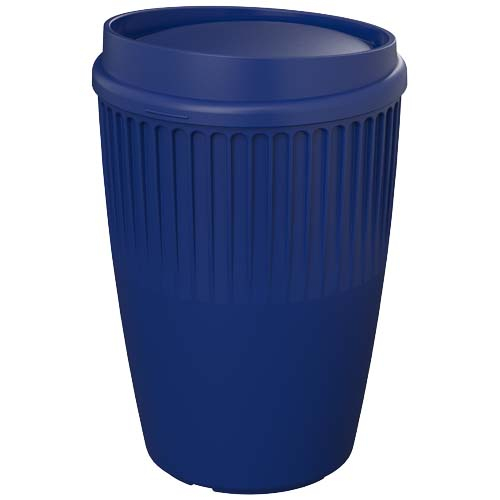 Gobelet promotionnel 350 ml avec couvercle discret Cirrus Bleu