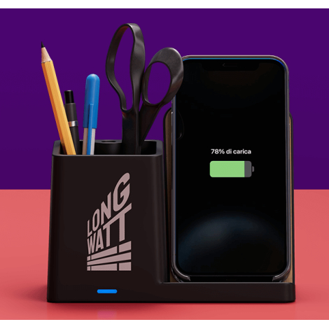 Porte-stylo promotionnel avec chargeur sans fil Nest