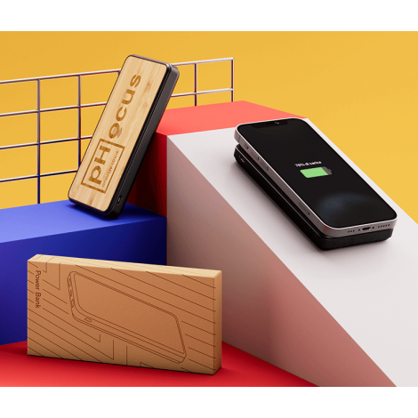 Batterie personnalisable 10 000 mAh avec charge sans fil Zap