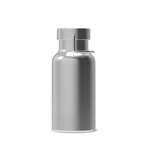 Bouteille inox 350 ml à personnaliser, finition lisse et bouchon vissé avec anse