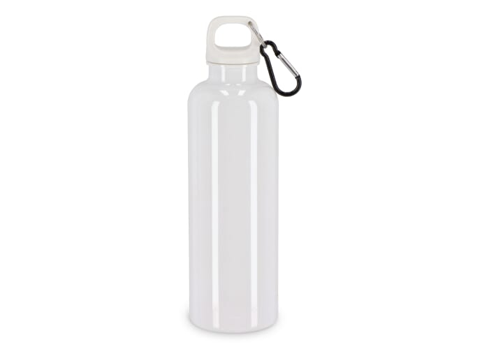 Gourde promotionnelle 750 ml avec mousqueton Nina Blanc