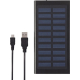 Batterie publicitaire vue de dessus avec panneau solaire et câble USB inclus