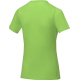 T-shirt promotionnel vert vu de dos avec coupe ajustée femme