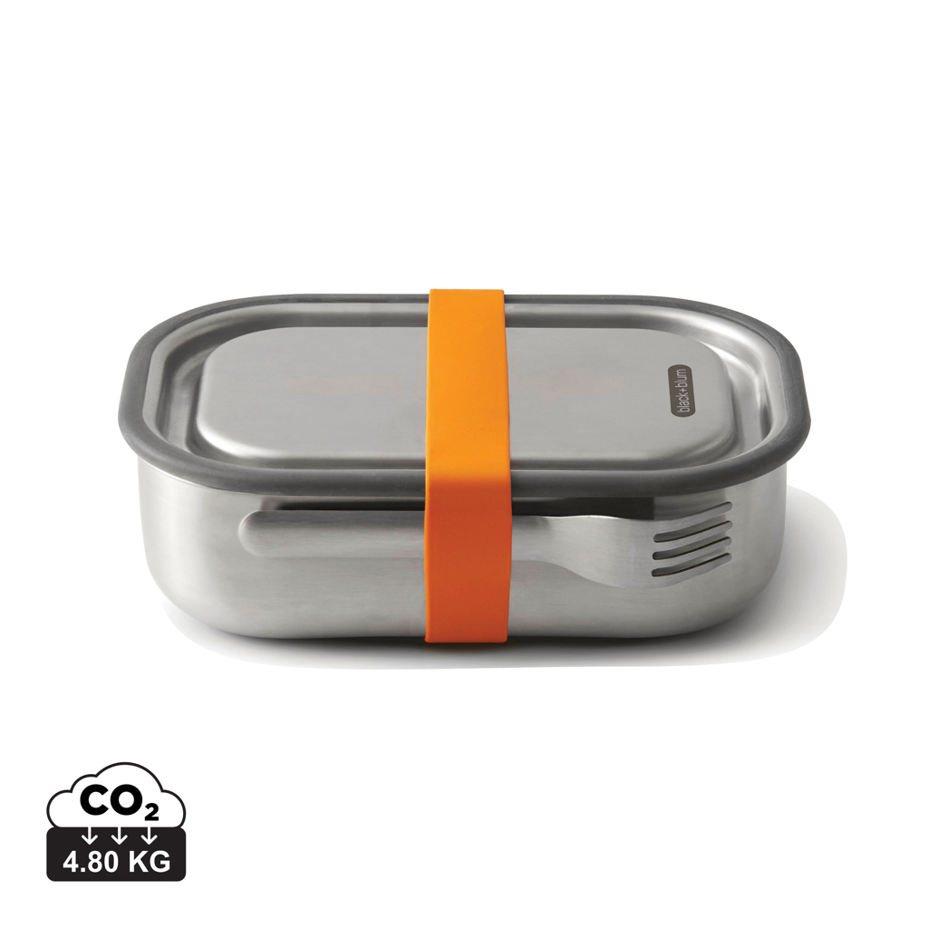 Boîte à lunch personnalisable acier inox Large Black+Blum Orange