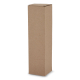 Boîte-cadeau personnalisable en carton kraft brun montée, sans marquage, présentée debout pour montrer son volume