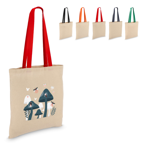 Sac personnalisable anses colorées coton 140g