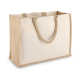 Sac cabas en toile naturelle, poignées courtes