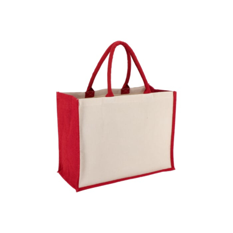 Sac publicitaire jute et coton coloré