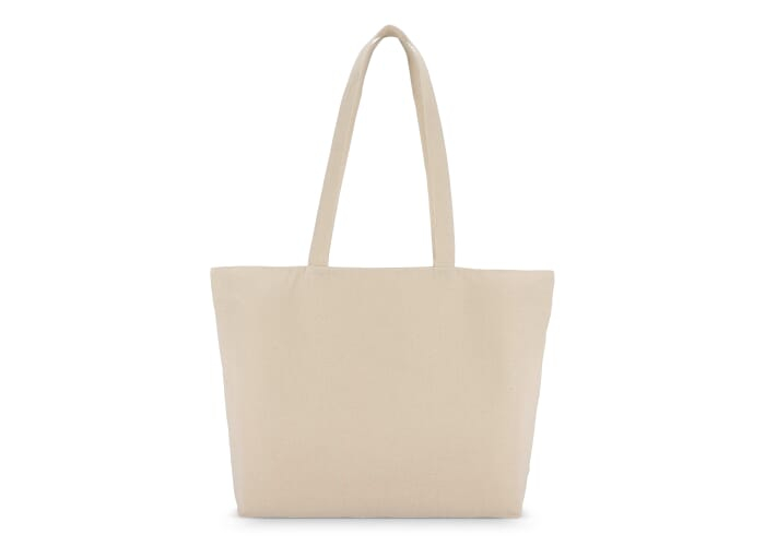 Sac promotionnel coton zippé grande contenance 320g Ecru